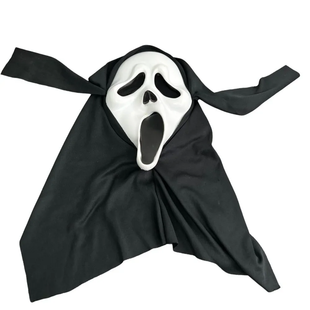 Easter Unlimited Scream Ghost Face Mask 2013 Black White Hooded